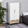 Homcom 2-Door White/Oak Wardrobe 80x180cm