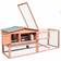 Pawhut 62" Wooden Outdoor Rabbit Hutch Detachable Run and Elevated Main House