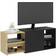 FMD Unit Black/Artisan Oak TV Bench 133.5x49.2cm