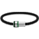 Montblanc 1858 Braided Bracelet - Black/Silver/Green