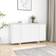 vidaXL Engineered Wood White Buffet 135x75cm