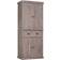 Homcom Colonial Dark Wood Grain Storage Cabinet 76x184cm