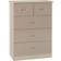 SECONIQUE Nevada Oyster Gloss/Light Oak Chest of Drawer 81x115.5cm