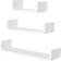 Homcom U Shaped White Wall Shelf 60cm 3pcs