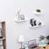 Homcom U Shaped White Wall Shelf 60cm 3pcs