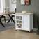 Homcom Kitchen Cart on Wheels with Embossed Trolley Table