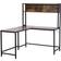 Homcom L-Shaped Brown/Black Writing Desk 125x140cm