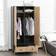 Homcom Modern Cabinet Natural/Grey Wardrobe 90x190cm