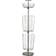Household Essentials Metal 3-Tier Revolving and Boot Silver Shoe Rack