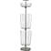 Household Essentials Metal 3-Tier Revolving and Boot Silver Shoe Rack