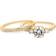 Jon Richard Round Stone Engagement Ring Set - Gold/Transparent