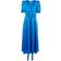 Stella McCartney Puff Sleeve Tie Waist Satin Midi Dress