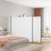 vidaXL 4-Panels White Rumdeler