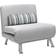 Homcom Folding 5 Position Convertible Grey Sofa 75cm 1 Seater