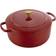 Ballarini Cocotte Rund, Rød, Støbejern med låg 24cm
