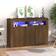 vidaXL 115.5x30x75cm Brown Oak Sideboard 115.5x75cm