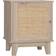 Homcom Nightstand Natural Bedside Table 40x48cm