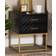 Baxton Studio Inaya Contemporary Black/ Gold Bedside Table 15.7x15.7"