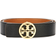 Tory Burch 1.5" Miller Reversible Belt - Black/Classic Cuoio/Gold