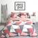 Dreamscene Shapes Thermal Teddy Duvet Cover Grey, Multicolour, Silver, White, Pink (198x137cm)