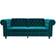 Dorel Felix Chesterfield Teal Sofa 227.3cm 3 Seater