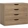 Furniture To Go Monaco Oak Effect And Black Chest of Drawer 89x74.4cm