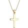 Elli Long Basic Religion Necklace with Cross Pendant - Gold