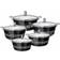 Sq Professional Metallic Cookware Set with lid 5 Parts