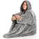 Kanguru Fluffi Felpa Hoodie Blankets Grey (95x95cm)