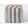 Homescapes Stripe Cube Square Foot Stool 40cm