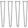 SkiSki legs Hairpin Raw Steel Table Leg 71cm 4pcs
