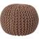 Homescapes En Tricot Rond Chocolat Pouf