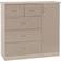 SECONIQUE Nevada 5 Drawer Low Oyster Wardrobe