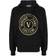 Versace Men's Logo Details Hooded Sweatshirt - Black