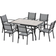 OutSunny 84B-839 Patio Dining Set, 1 Table incl. 6 Chairs