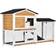 Pawhut 2-tier Wood Rabbit Hutch Backyard