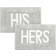 Cotton His and Hers Grey, Blue, Natural 50.8x81.3cm