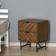 Homcom Two-Drawer Herringbone Bedside Table 39.5x48cm
