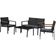 OutSunny 860-092V70 Outdoor Lounge Set, 1 Table incl. 2 Chairs & 1 Sofas