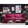 Beliani Burgundy Sletta 3 Seater Sofa 3 Seater