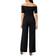 Adrianna Papell Tie Waist Knit Crepe Jumpsuit - Black