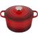 Le Creuset Cerise Signature Deep Cast Iron with lid 1.32 gal 9.4 "