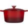 Le Creuset Cerise Signature Deep Cast Iron with lid 1.32 gal 9.4 "