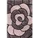 Modern 3D Carved Rose Silver, Grey, Brown 60x110cm