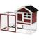 Pawhut 122cm Wooden Rabbit Hutch Bunny Cage Pet House with Tray Ladder Run