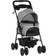 Pawhut Pet Stroller Pushchair No-Zip Foldable Travel Carriage with Brake Basket Adjustable Canopy 45x96cm