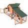 Vounot Chicken Coop and Run, Wooden Hen House with Nest Box 210x85x48cm