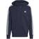 Adidas Men Sportswear Essentials French Terry 3-Stripes Full Zip Hoodie - Legend Ink/White