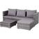OutSunny 860-091V70 - Grey Outdoor Lounge Set, 1 Table incl. 2 Sofas