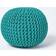 Homescapes Teal Knitted Pouffe